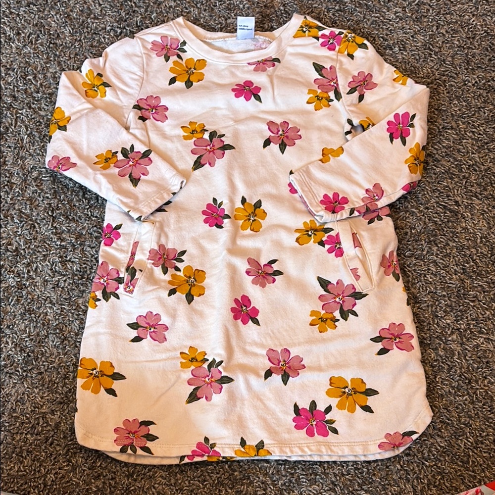 Floral Long Sleeve Dress with Pockets